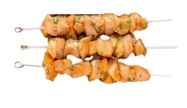 3 Skewers Chicken Marinated Herbs And Garlic 300G